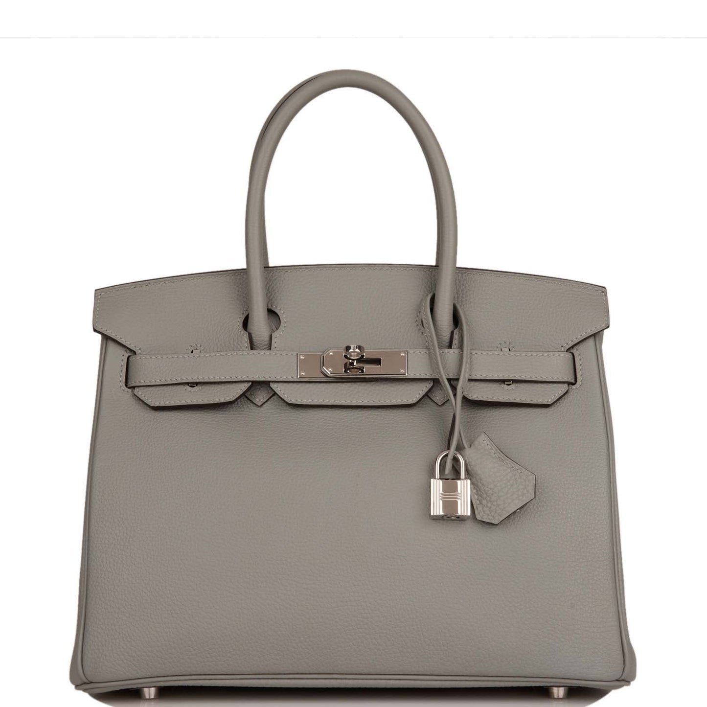 Hermes Birkin Gris Mouette Togo Palladium Hardware Handbag Travel Bag
