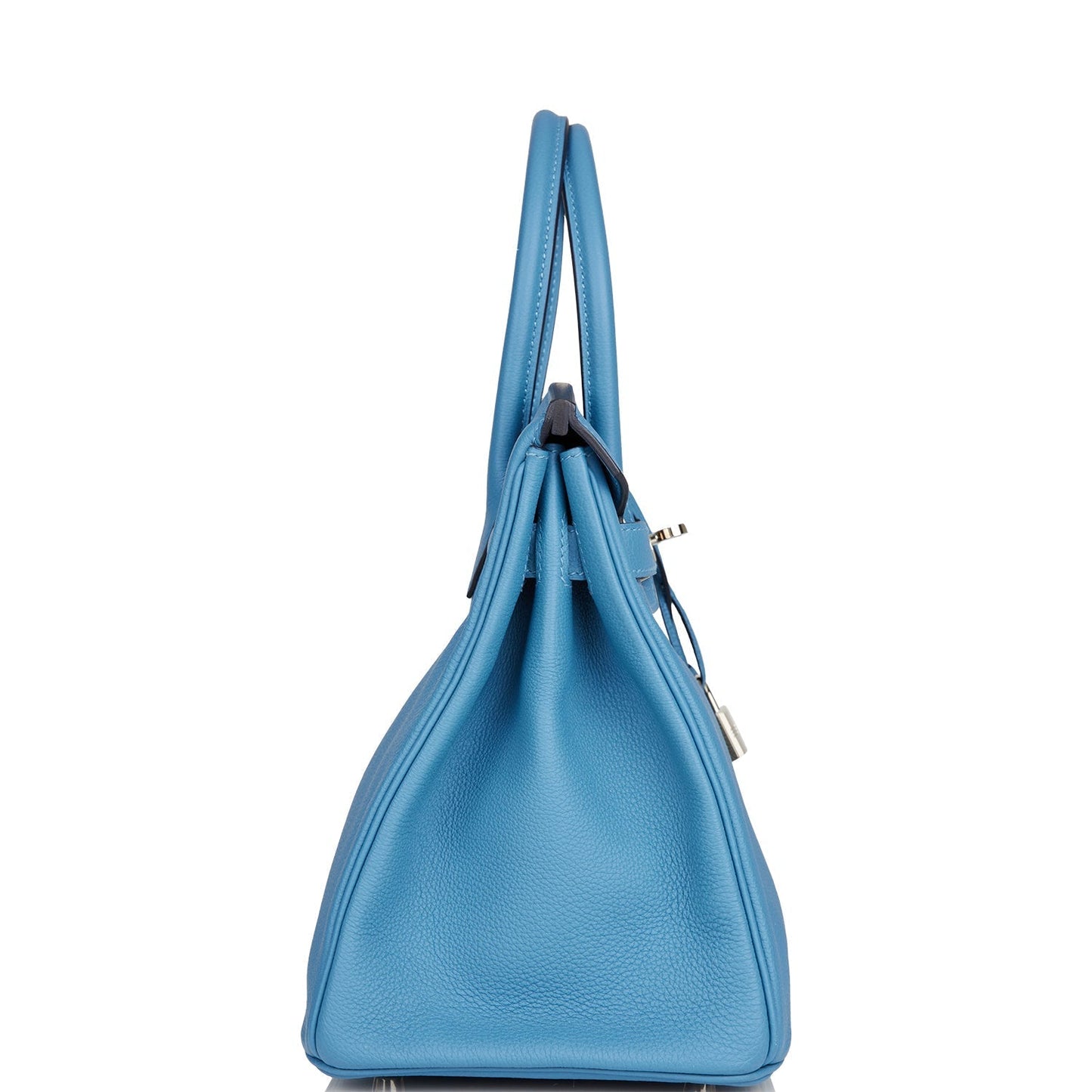 Hermes Birkin Bleu Azur Togo Palladium Hardware Handbag Travel Bag