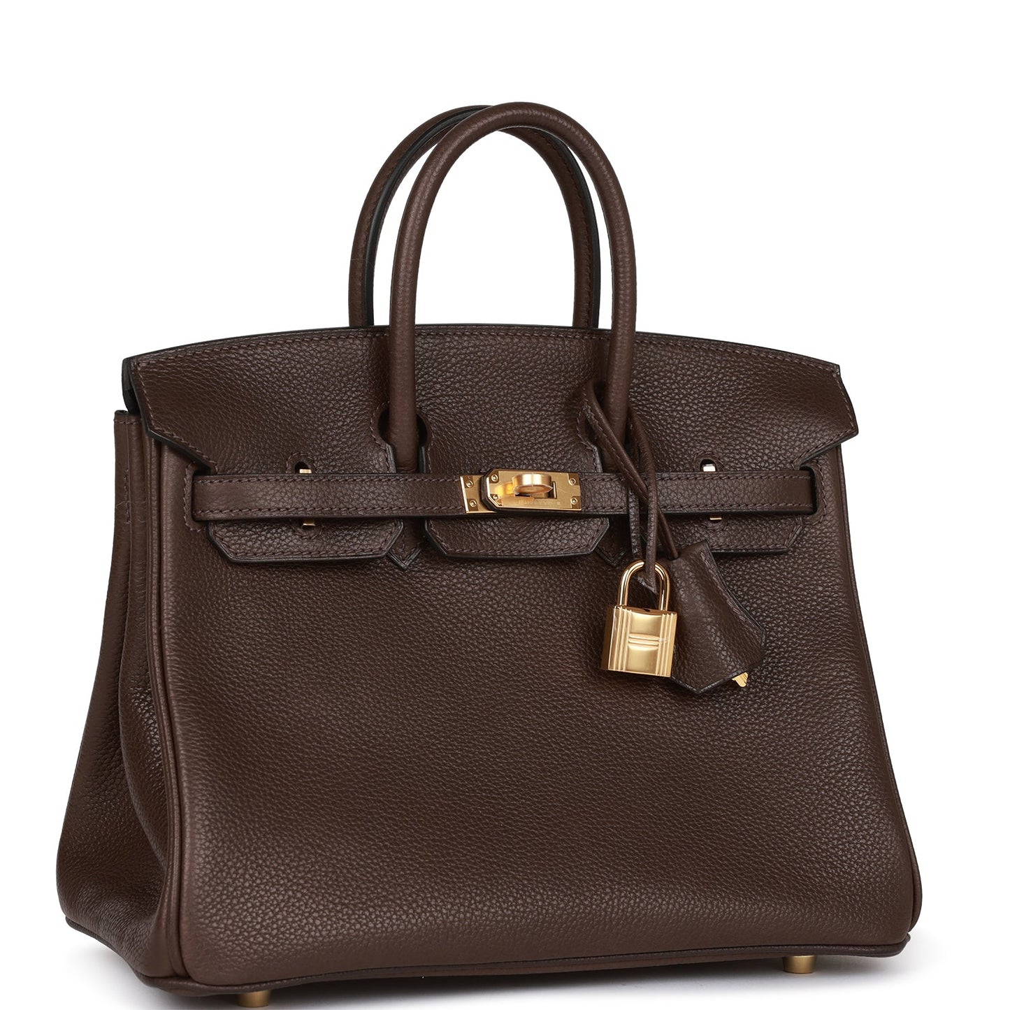 Hermes Birkin Ebene Barenia Faubourg Hardware Handbag Gold Travel Bag