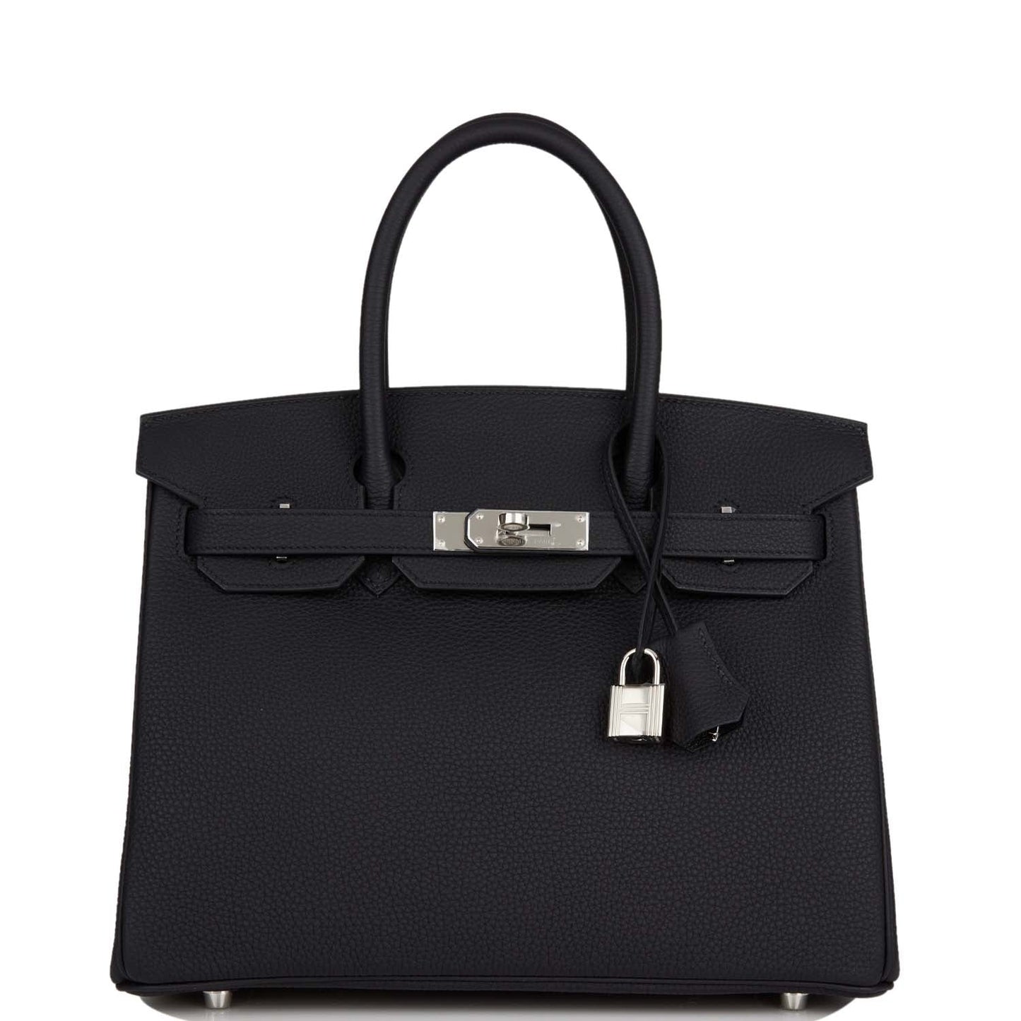 Hermes Birkin Togo Palladium Hardware Handbag Black Travel Bag 27