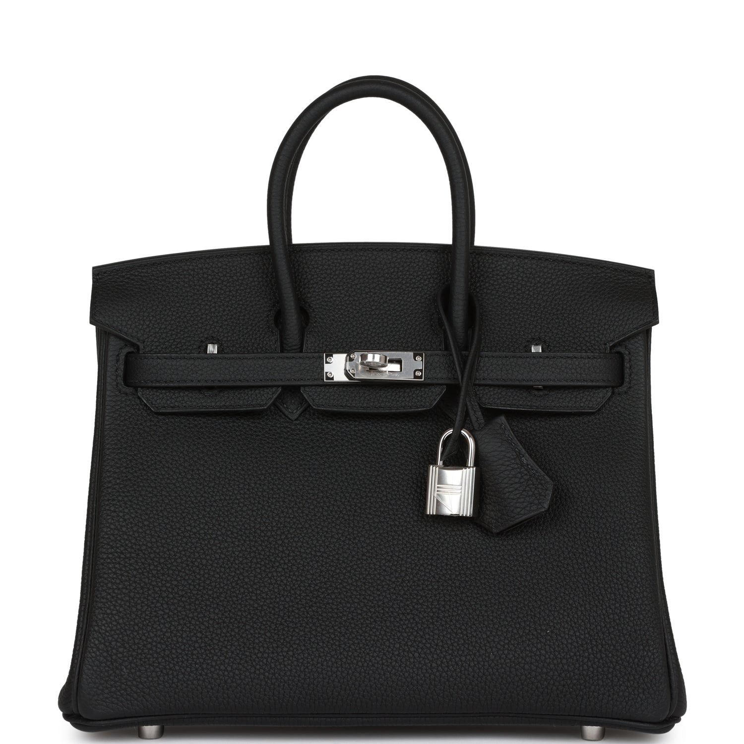 Hermes Birkin Togo Palladium Hardware Handbag Black Travel Bag 32