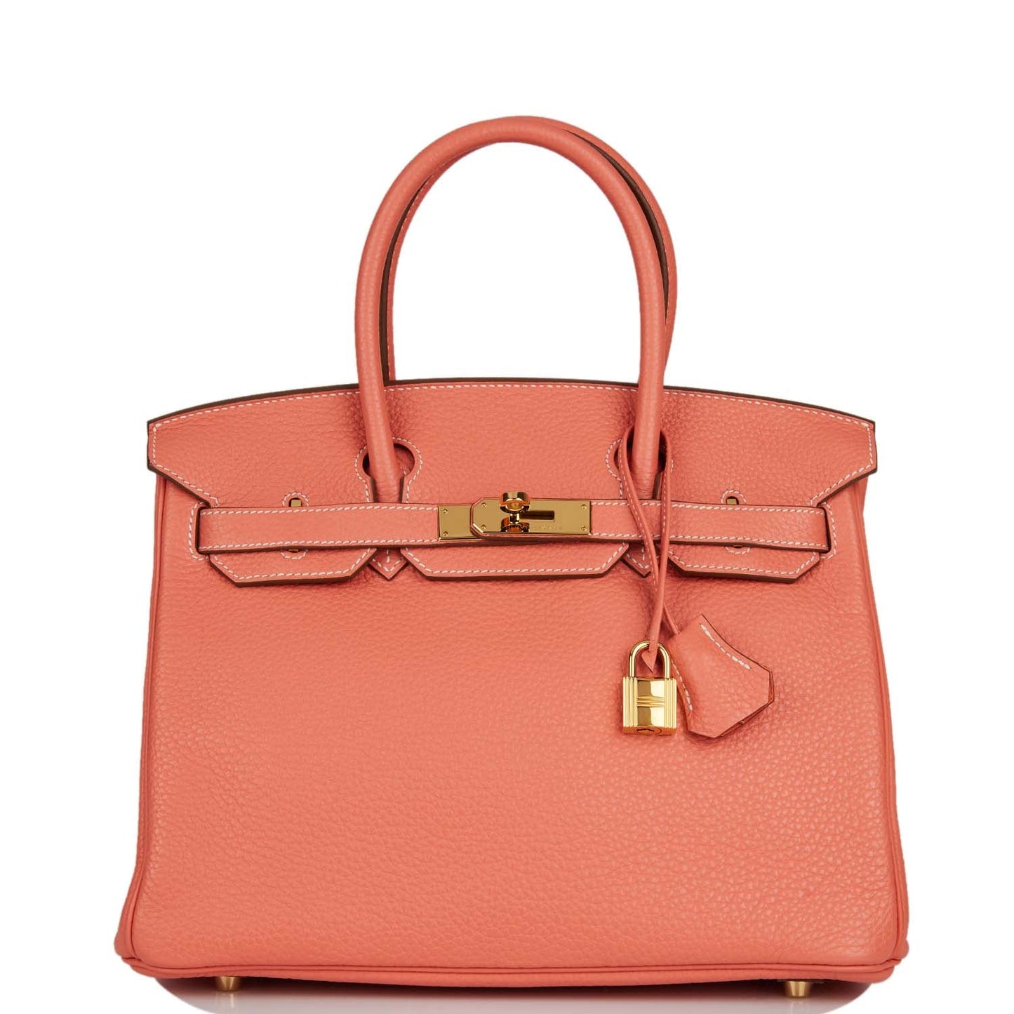 Hermes Birkin Crevette Clemence Hardware Handbag Gold Travel Bag