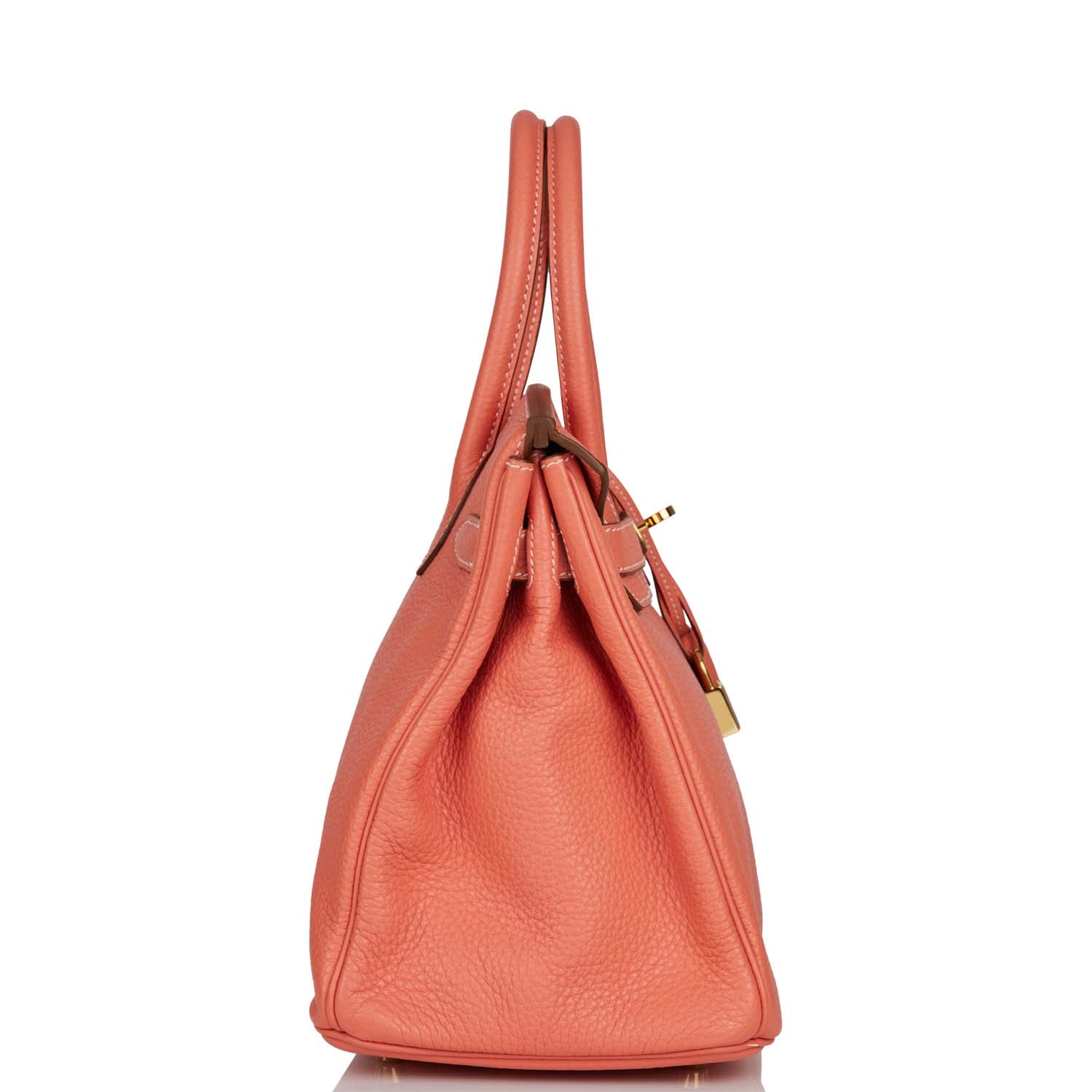 Hermes Birkin Crevette Clemence Hardware Handbag Gold Travel Bag