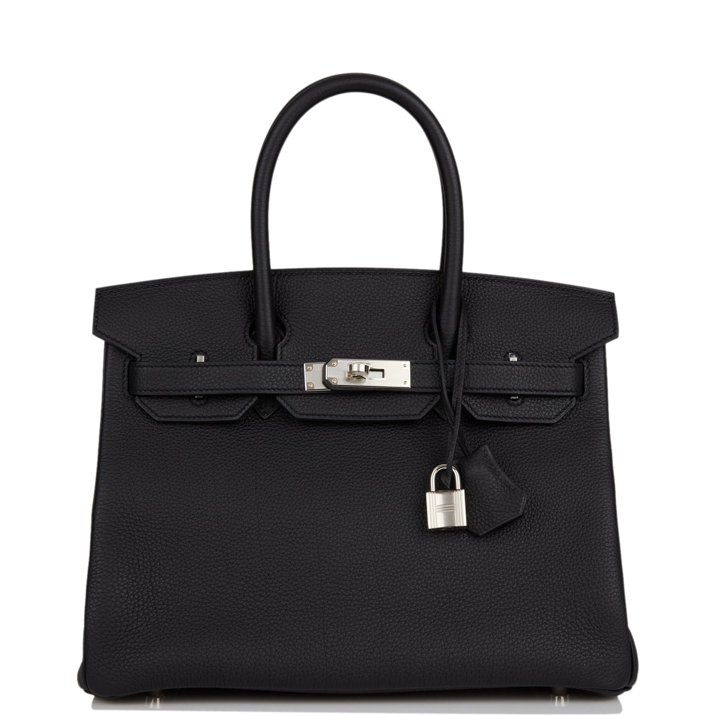Hermes Birkin Togo Palladium Hardware Handbag Black Travel Bag 28