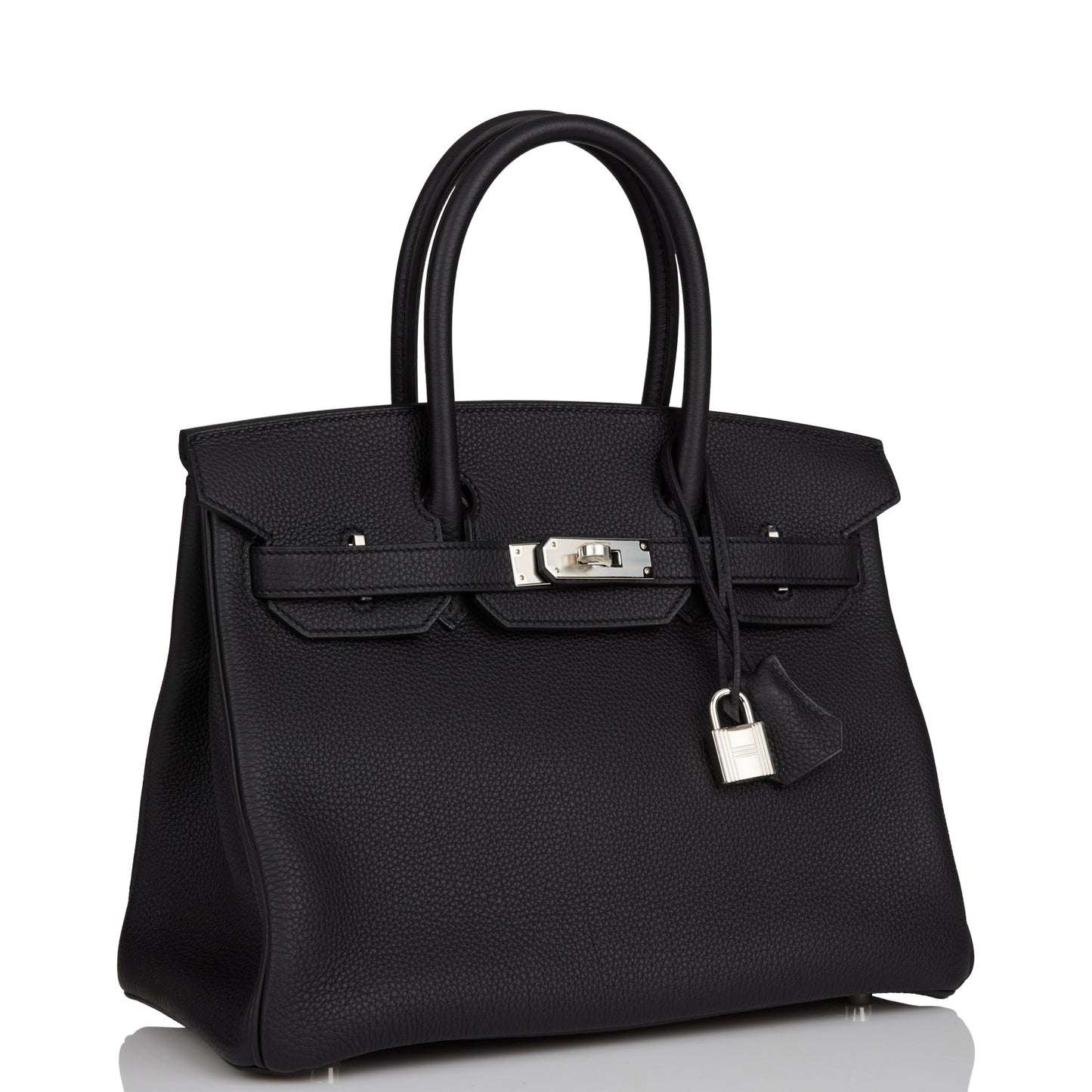 Hermes Birkin Togo Palladium Hardware Handbag Black Travel Bag 28