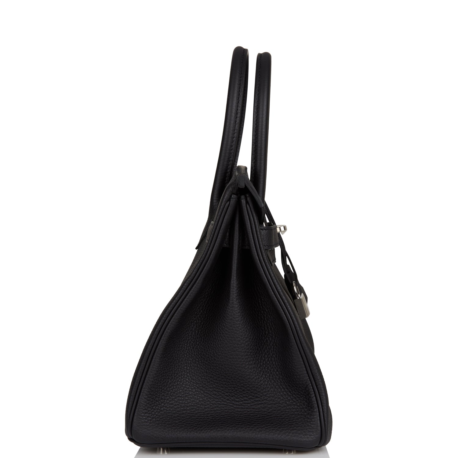 Hermes Birkin Togo Palladium Hardware Handbag Black Travel Bag 28