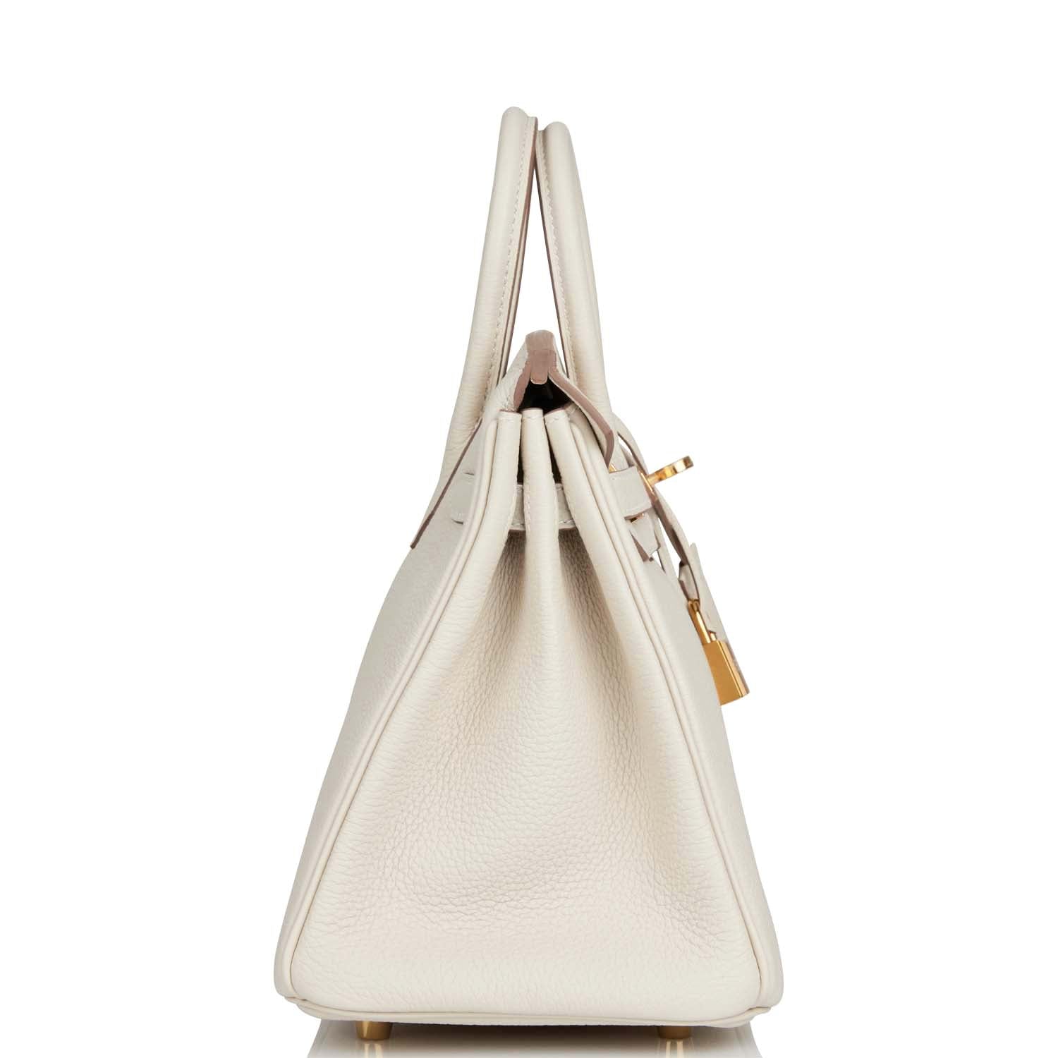 Hermes Birkin Craie Togo Hardware Handbag Gold Travel Bag 11