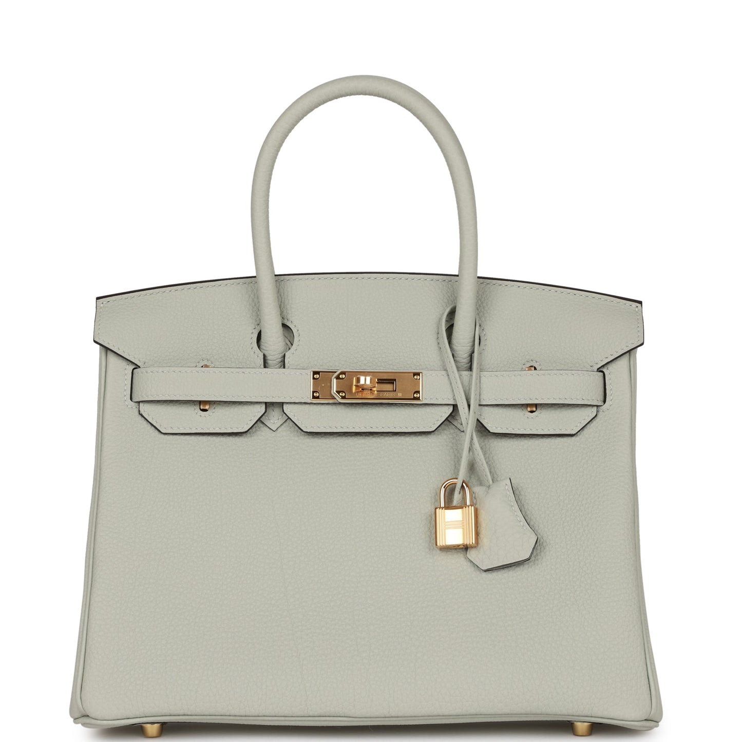 Hermes Birkin Gris Neve Togo Hardware Handbag Gold Travel Bag