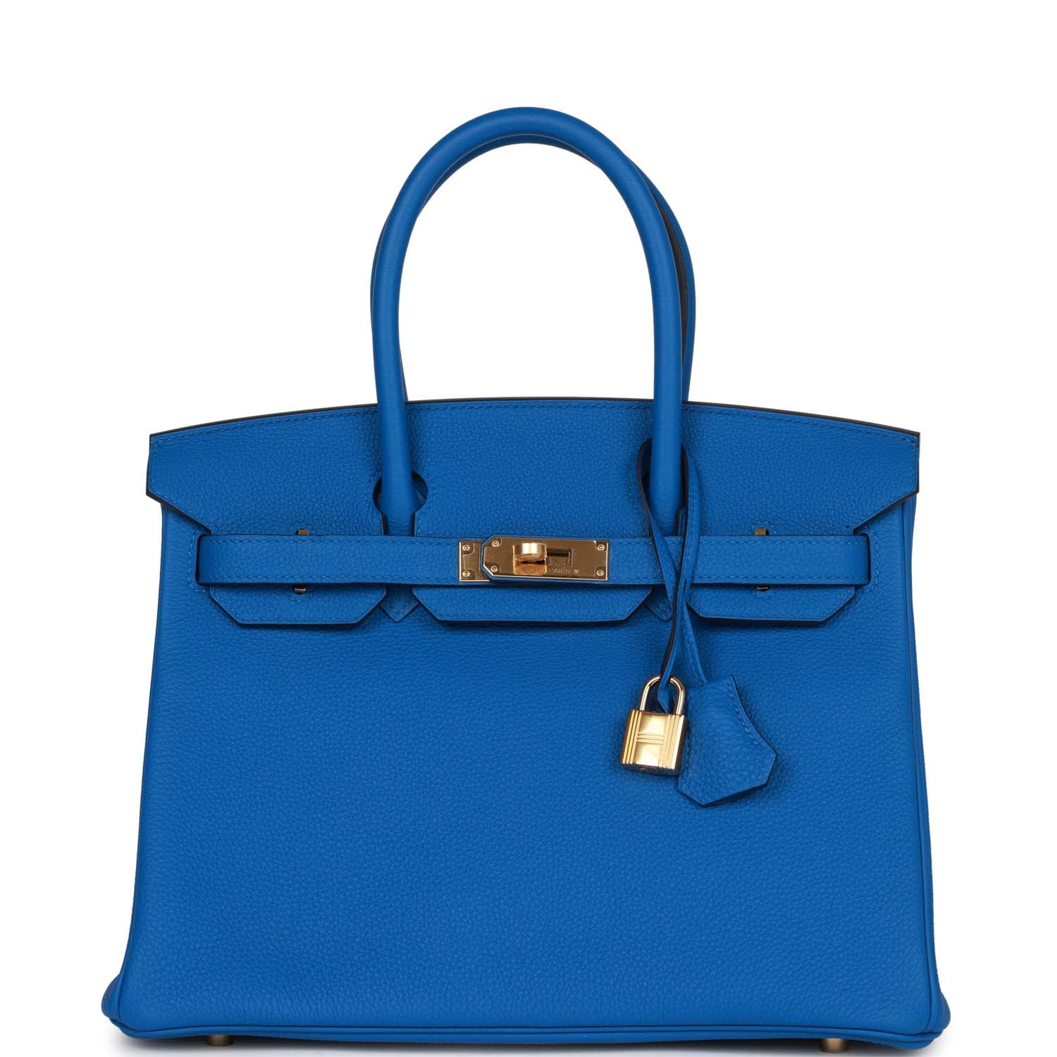 Hermes Birkin Bleu Zellige Togo Hardware Handbag Gold Travel Bag Togo Gold Hardware
