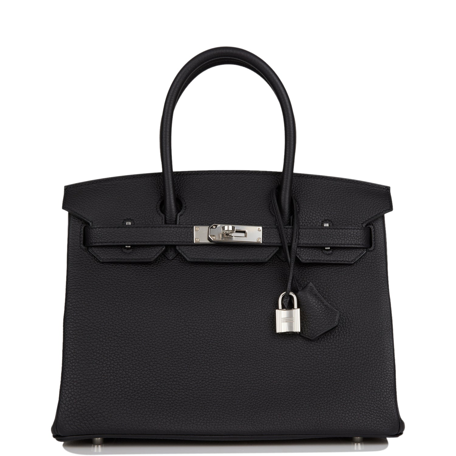 Hermes Birkin Togo Palladium Hardware Handbag Black Travel Bag 29