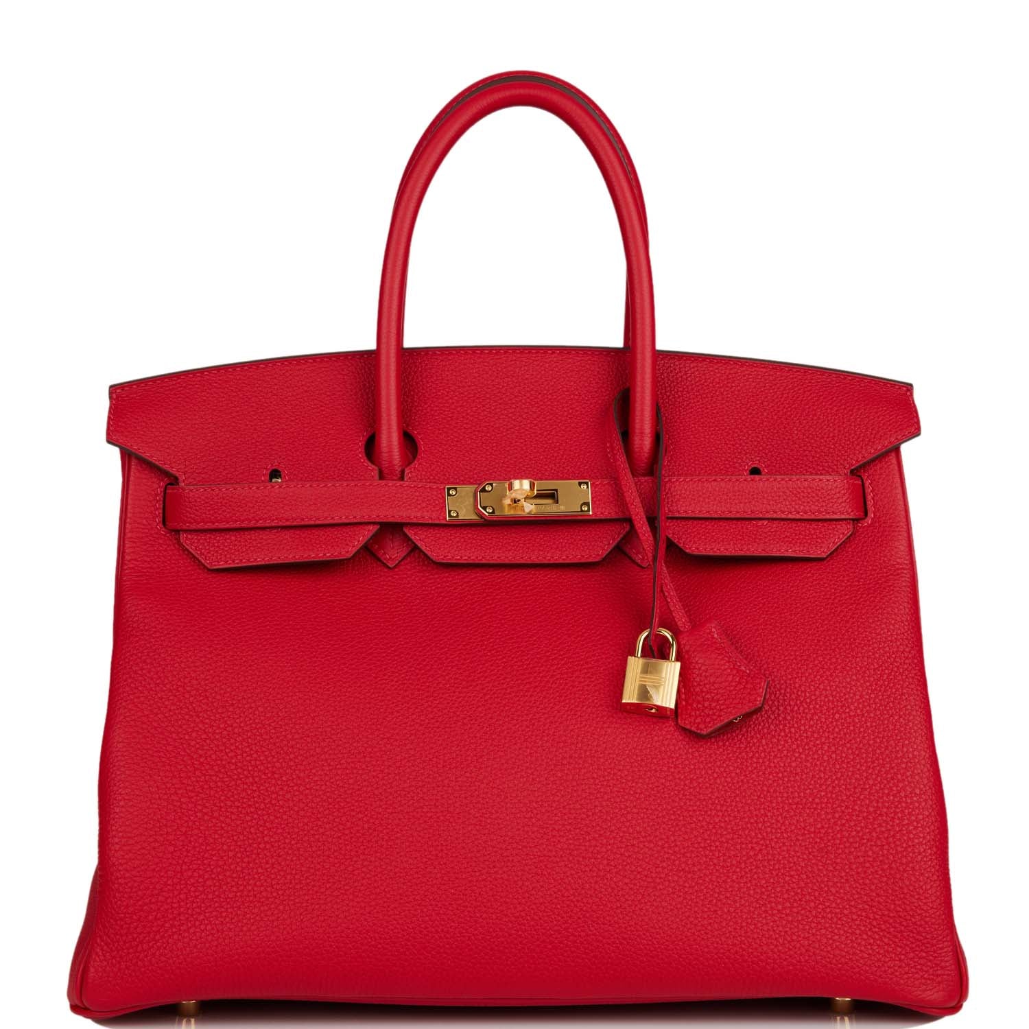 Hermes Birkin Rouge Cas Ue Togo Hardware Handbag Gold Travel Bag