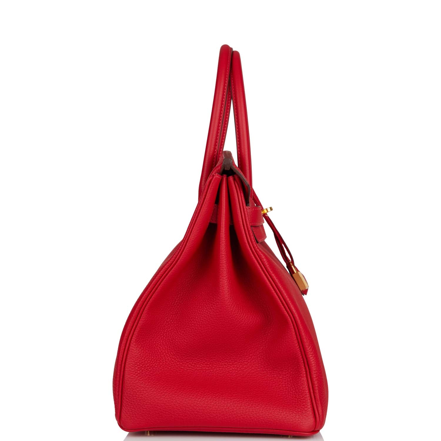 Hermes Birkin Rouge Cas Ue Togo Hardware Handbag Gold Travel Bag