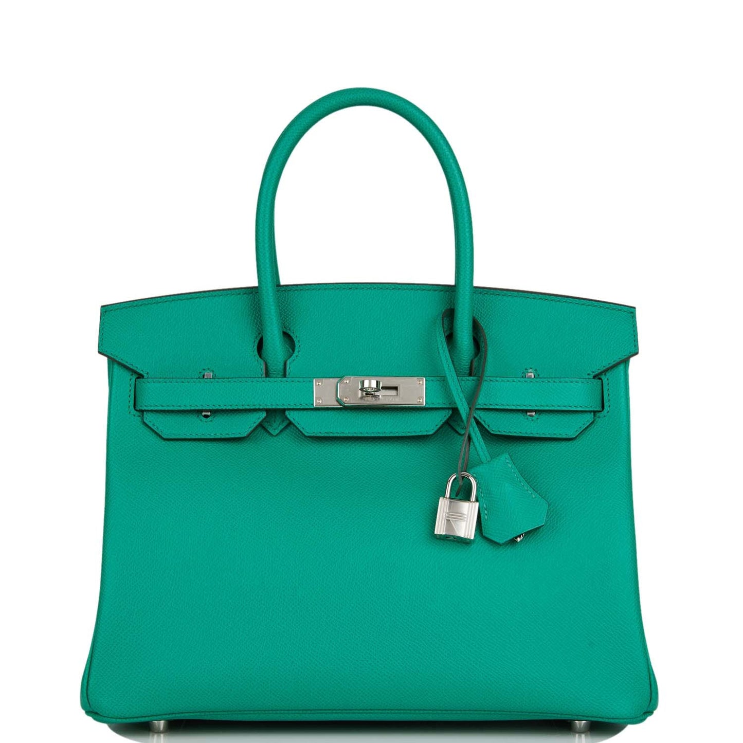 Hermes Birkin Vert Jade Epsom Palladium Hardware Handbag Travel Bag