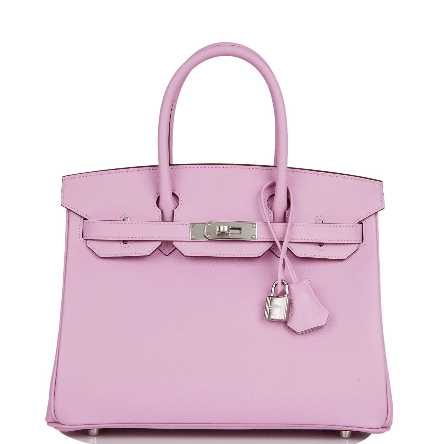 Hermes Birkin Mauve Sylvestre Epsom Palladium Hardware Handbag Travel Bag