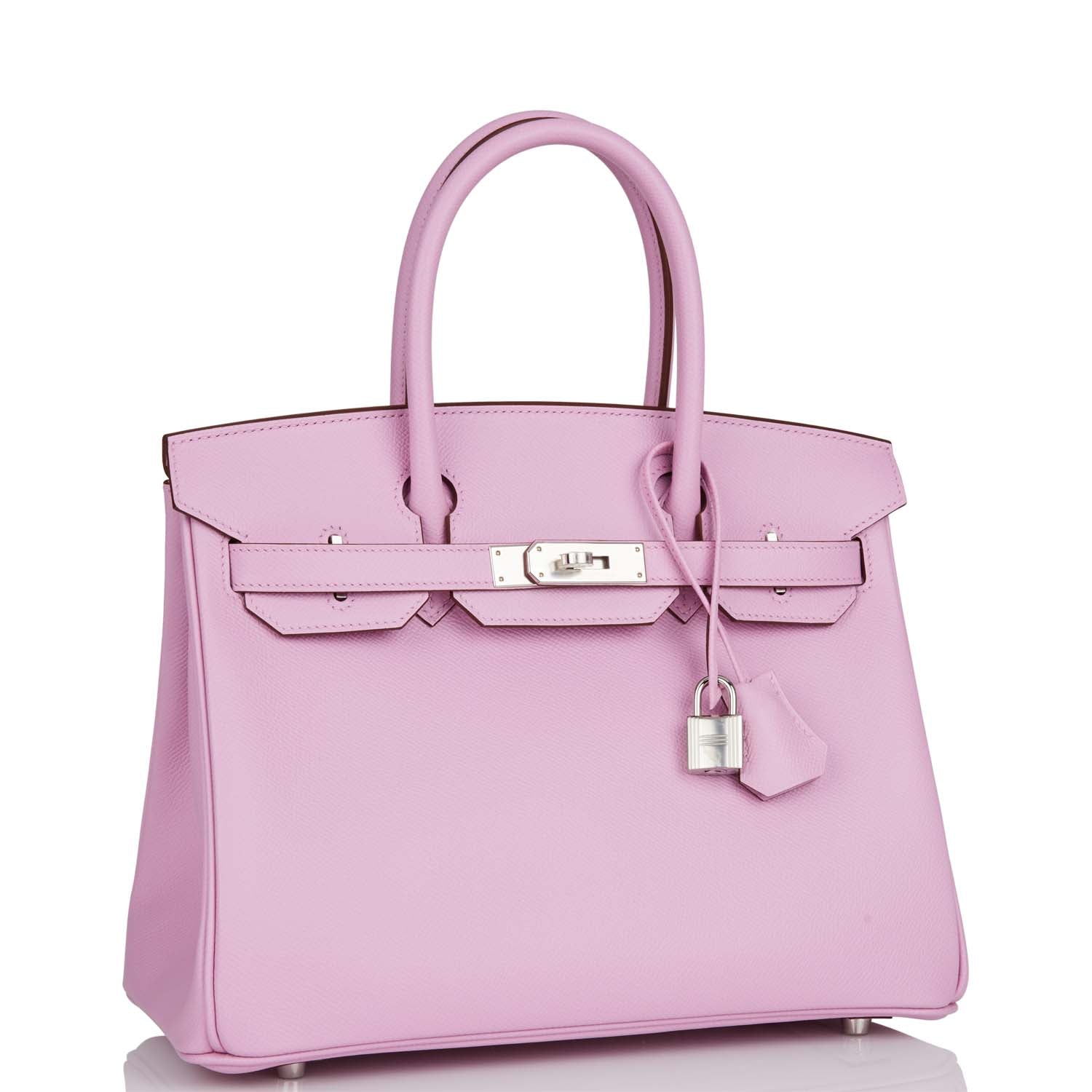 Hermes Birkin Mauve Sylvestre Epsom Palladium Hardware Handbag Travel Bag