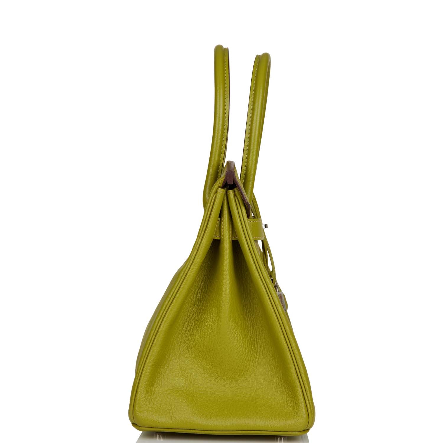 Hermes Birkin Vert Anis Chevre Palladium Hardware Handbag Travel Bag