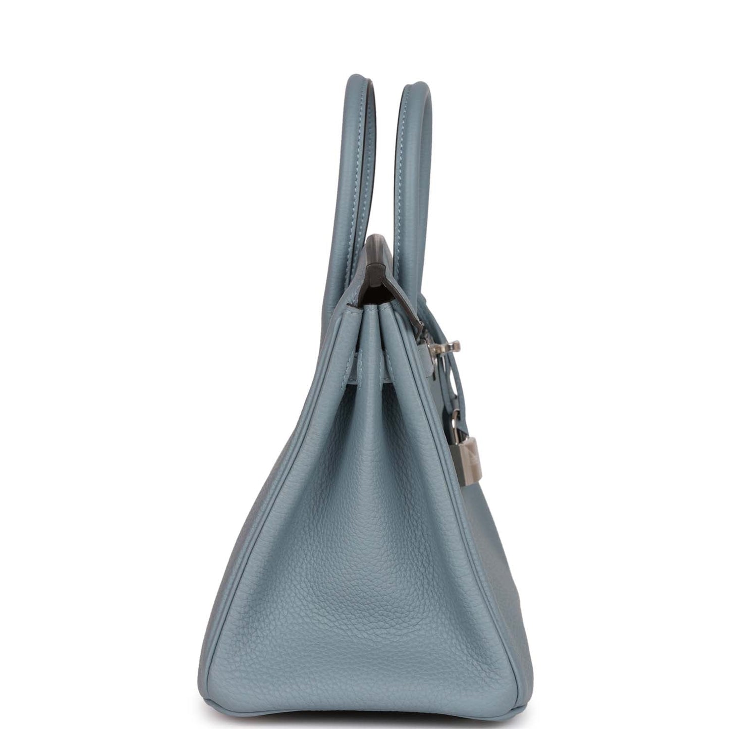 Hermes Birkin Bleu Lin Verso Togo Palladium Hardware Travel Bag
