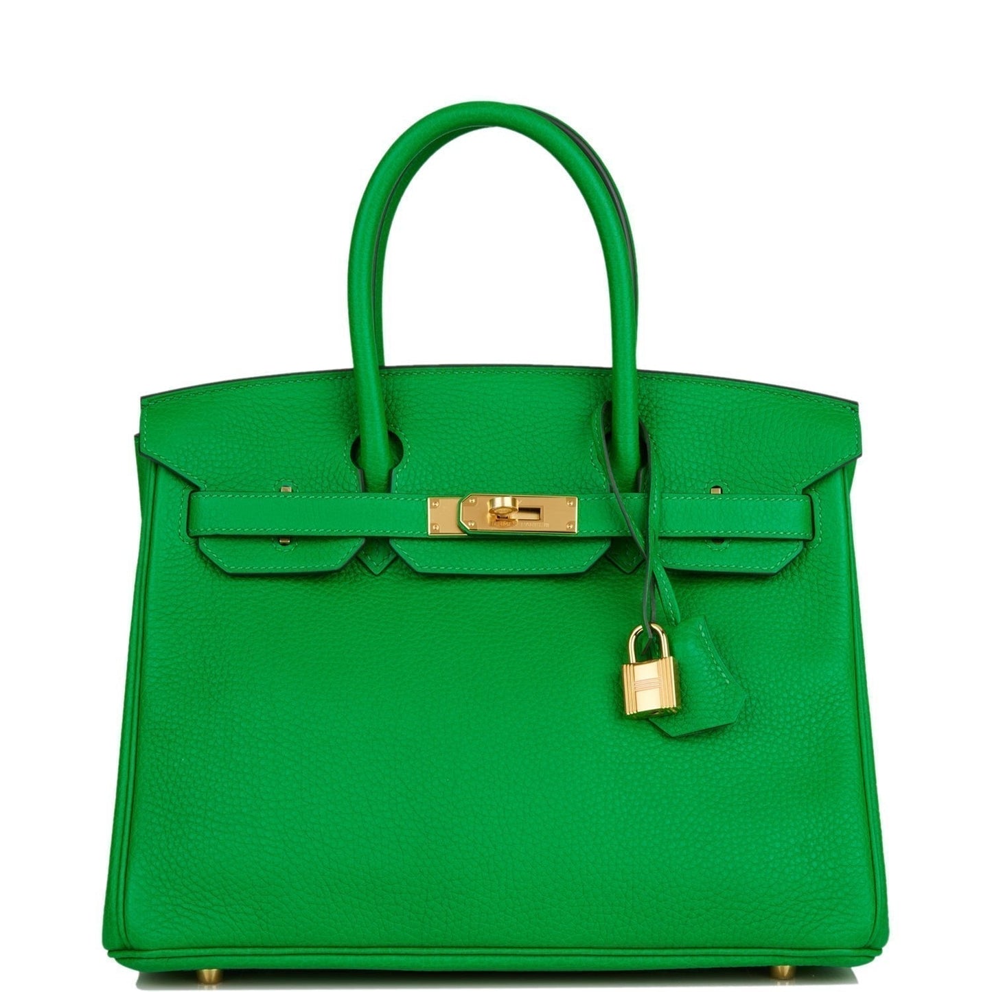 Hermes Birkin Bambou Clemence Hardware Handbag Gold Travel Bag