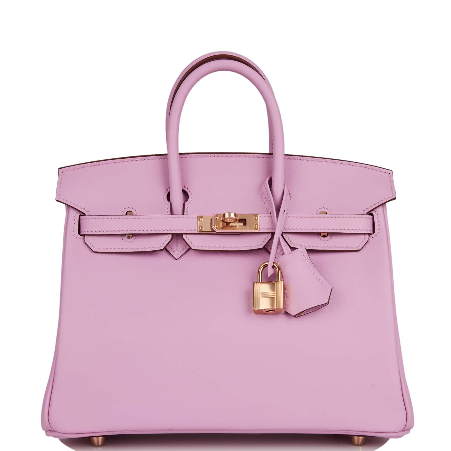 Hermes Birkin Mauve Sylvestre Swift Rose Hardware Handbag Gold Travel Bag Hardware 1
