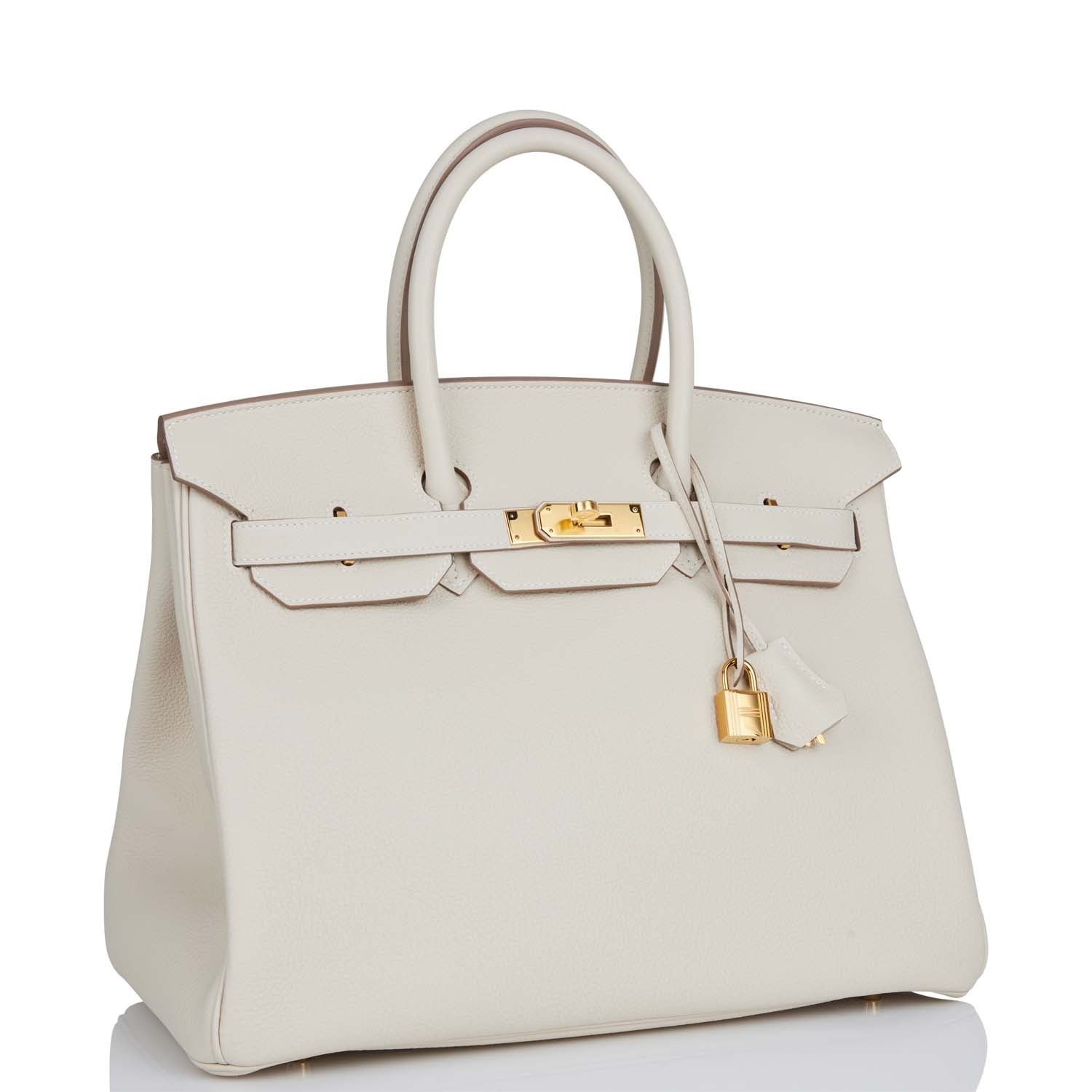 Hermes Birkin Craie Togo Hardware Handbag Gold Travel Bag