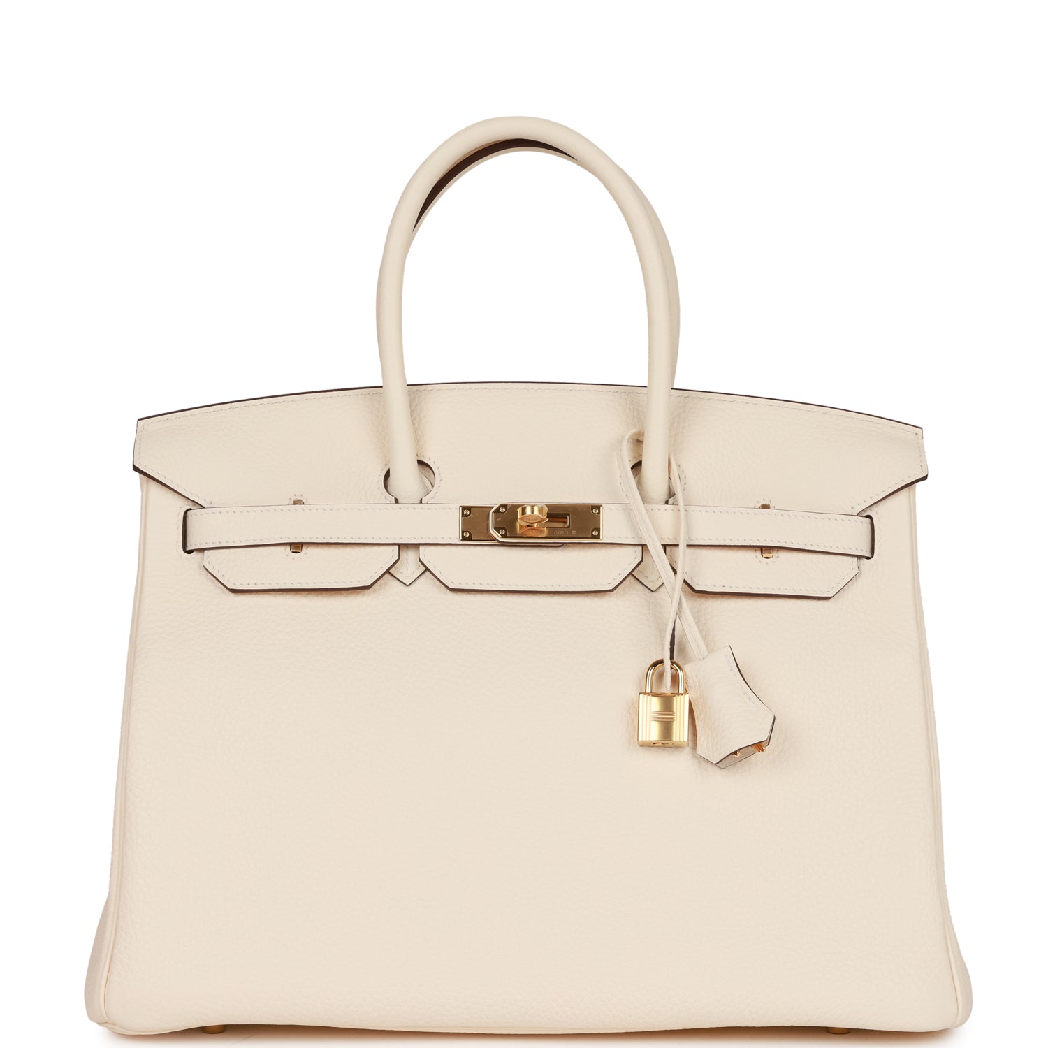 Hermes Birkin Nata Togo Hardware Handbag Gold Travel Bag