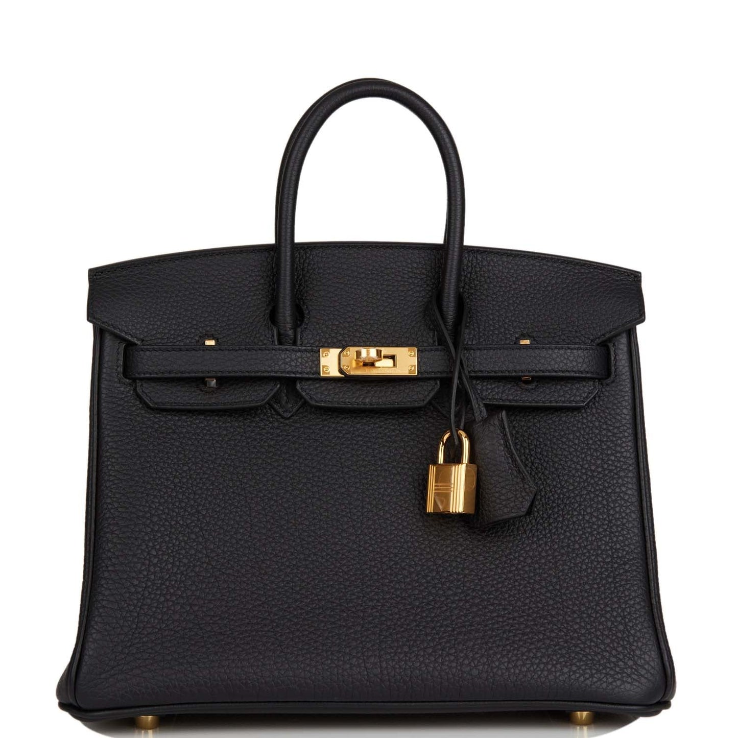 Hermes Birkin Togo Hardware Handbag Black Gold Travel Bag 49