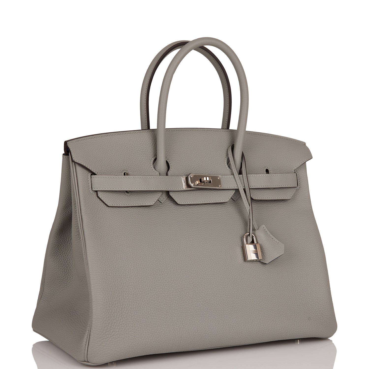 Hermes Birkin Gris Mouette Verso Togo Palladium Hardware Travel Bag