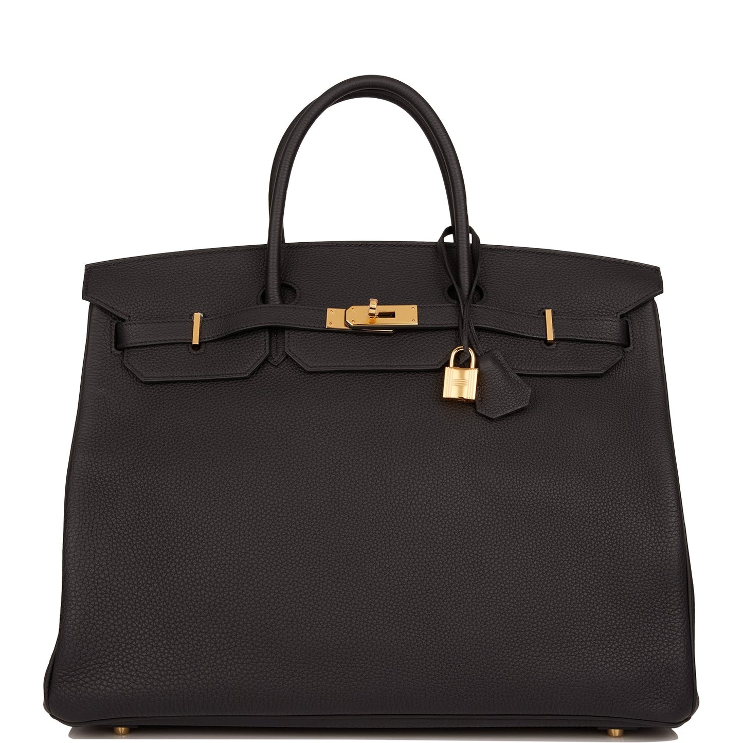 Hermes Birkin Togo Hardware Handbag Black Gold Travel Bag Gold Hardware