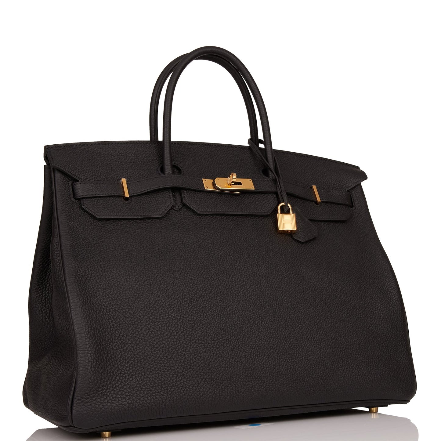 Hermes Birkin Togo Hardware Handbag Black Gold Travel Bag Gold Hardware
