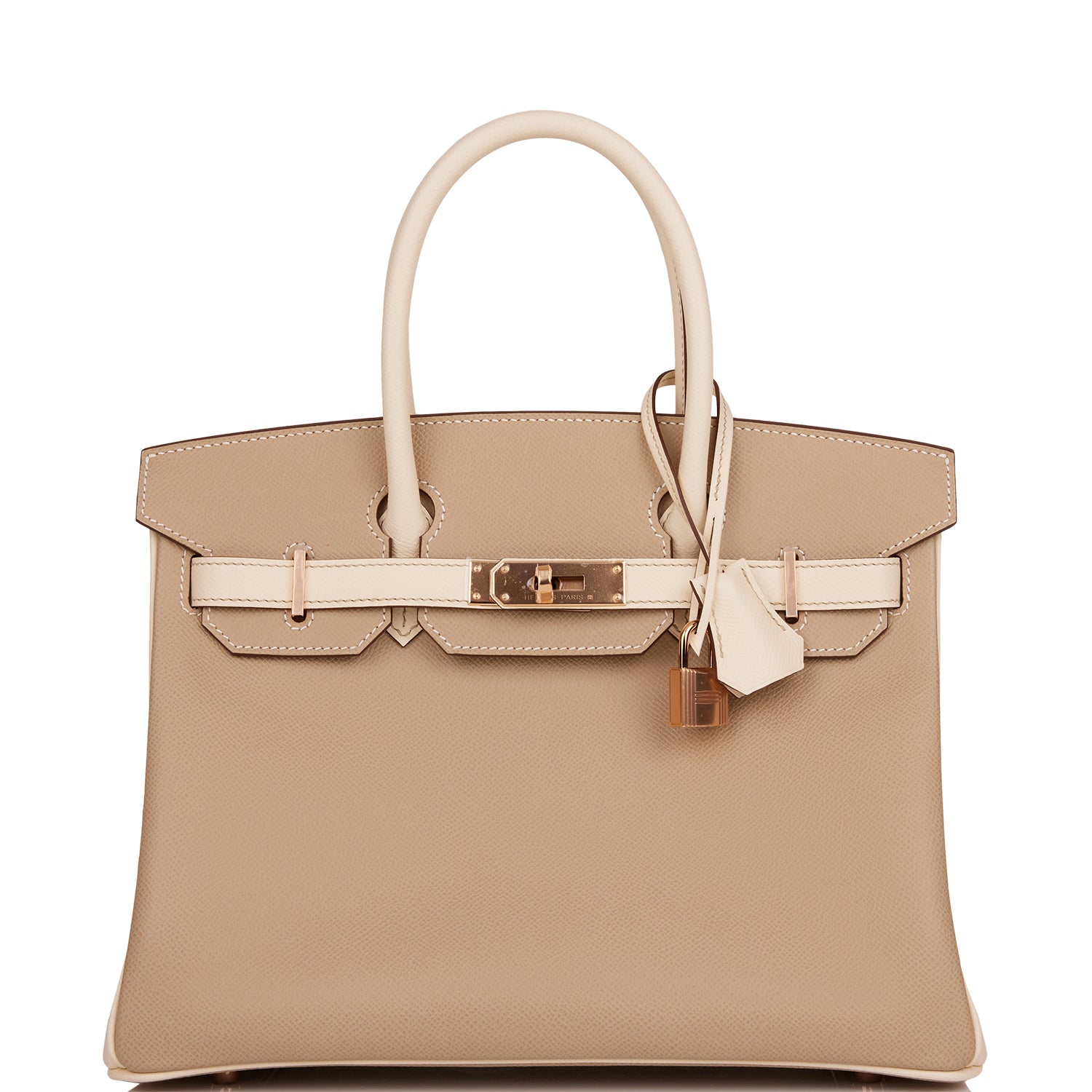 Hermes Special Order Hss Birkin Trench And Craie Gold Travel Bag