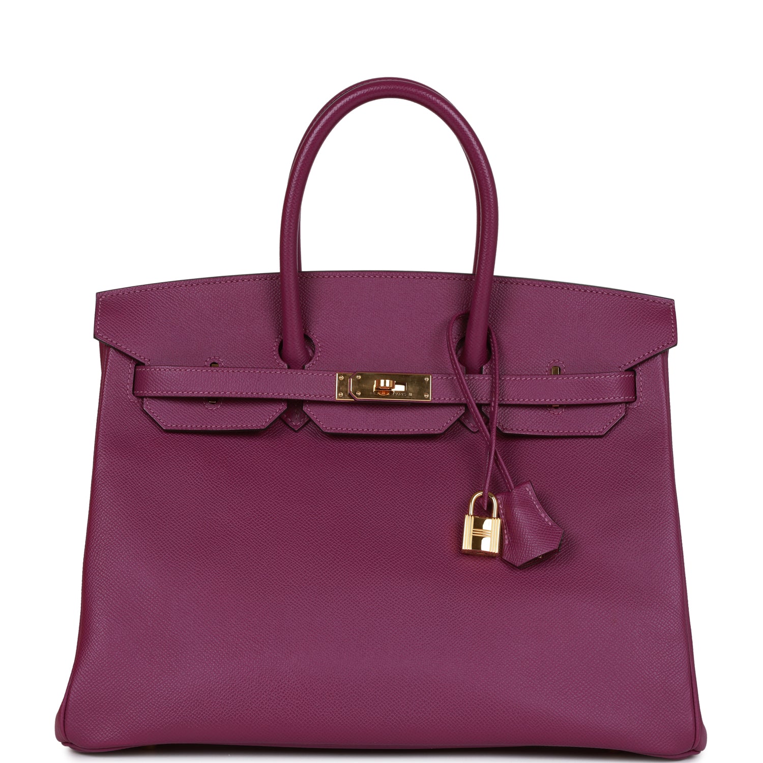 Hermes Birkin Anemone Epsom Hardware Handbag Gold Travel Bag