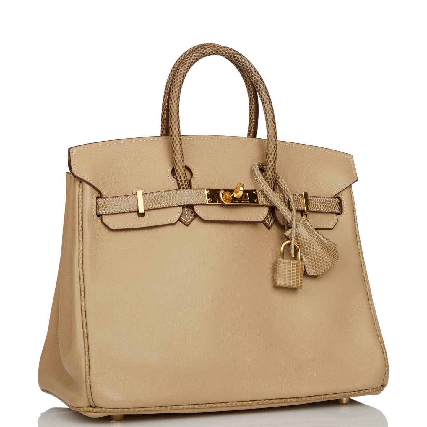 Hermes Special Order Hss Birkin Ficelle Lizard And Gold Travel Bag