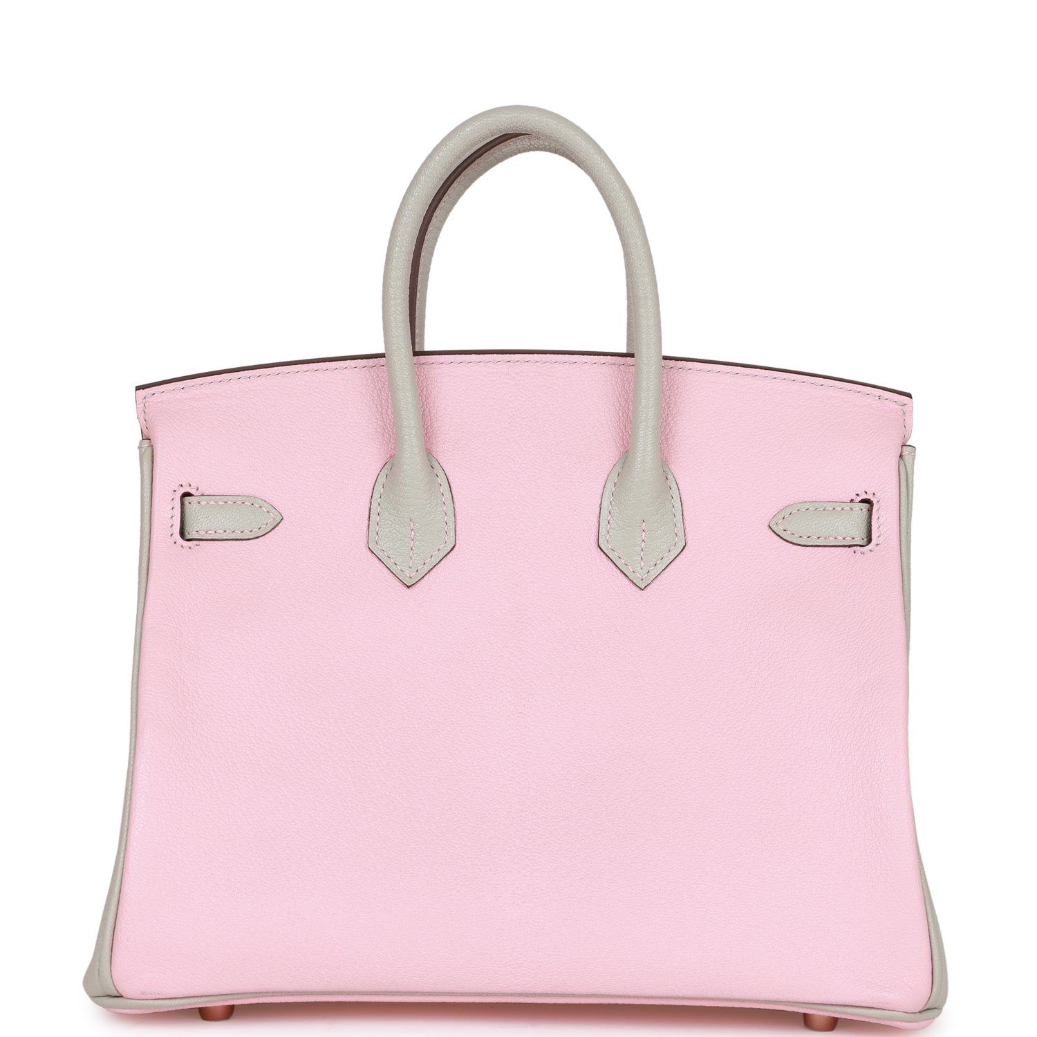 Hermes Birkin Hss Rose Sakura And Gris Perle Chevre Gold Travel Bag