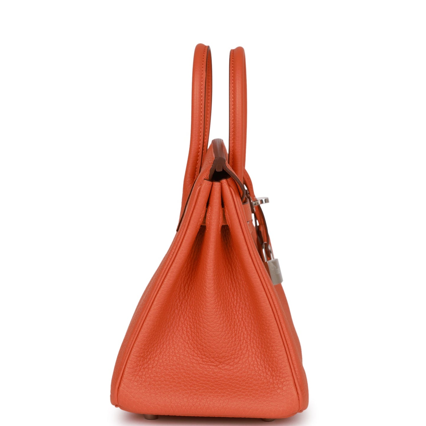 Hermes Birkin Togo Palladium Hardware Handbag Orange Travel Bag