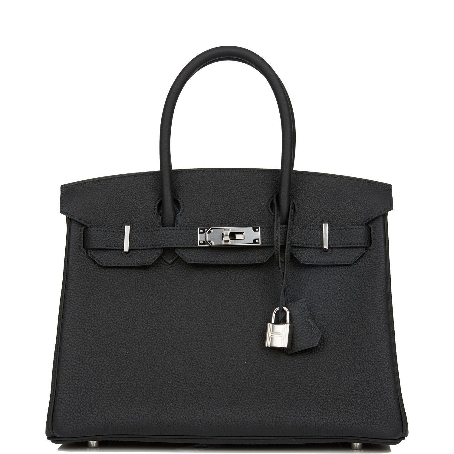 Hermes Birkin Togo Palladium Hardware Handbag Black Travel Bag 21