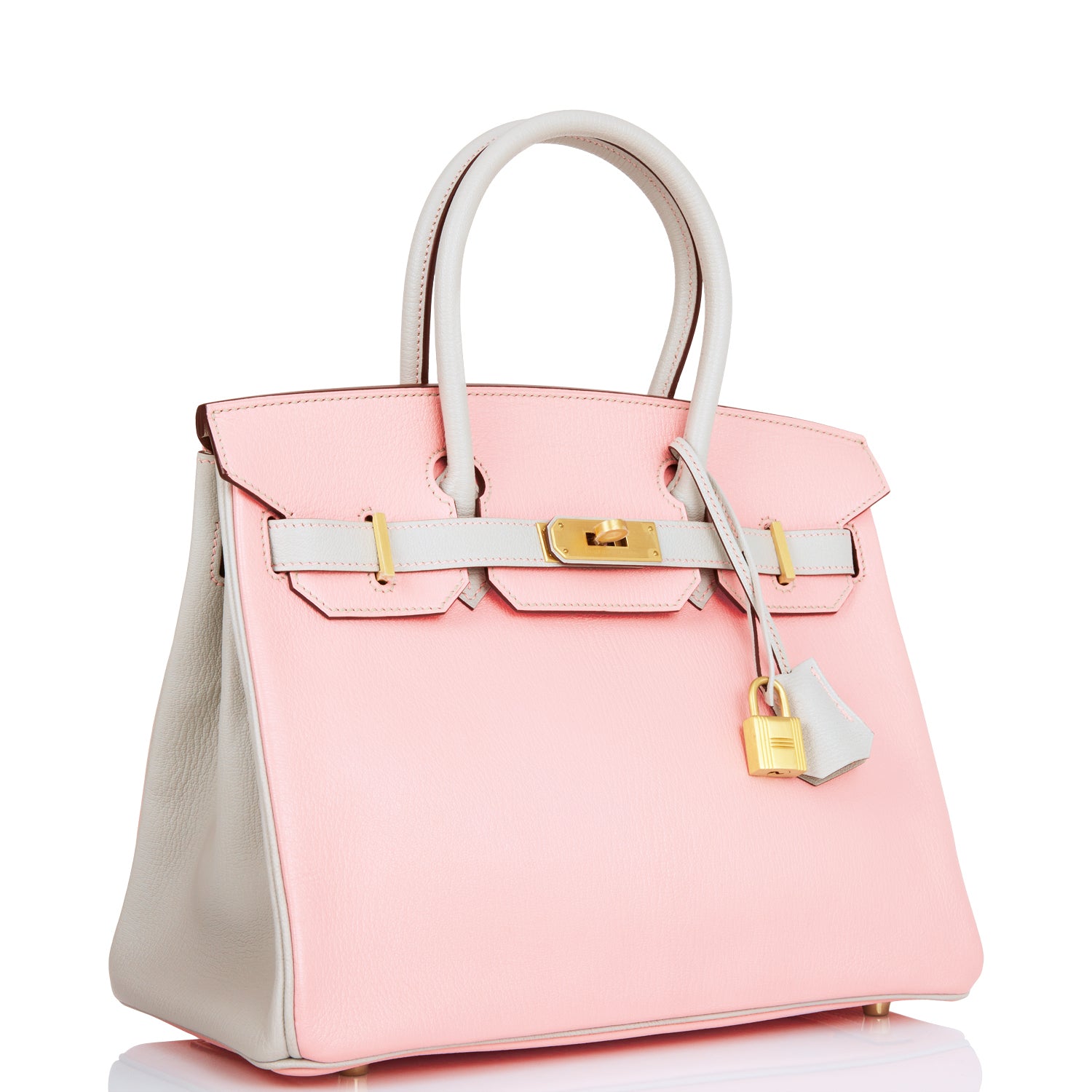 Hermes Special Order Hss Birkin Rose Sakura And Gold Travel Bag Permabrass Hardware