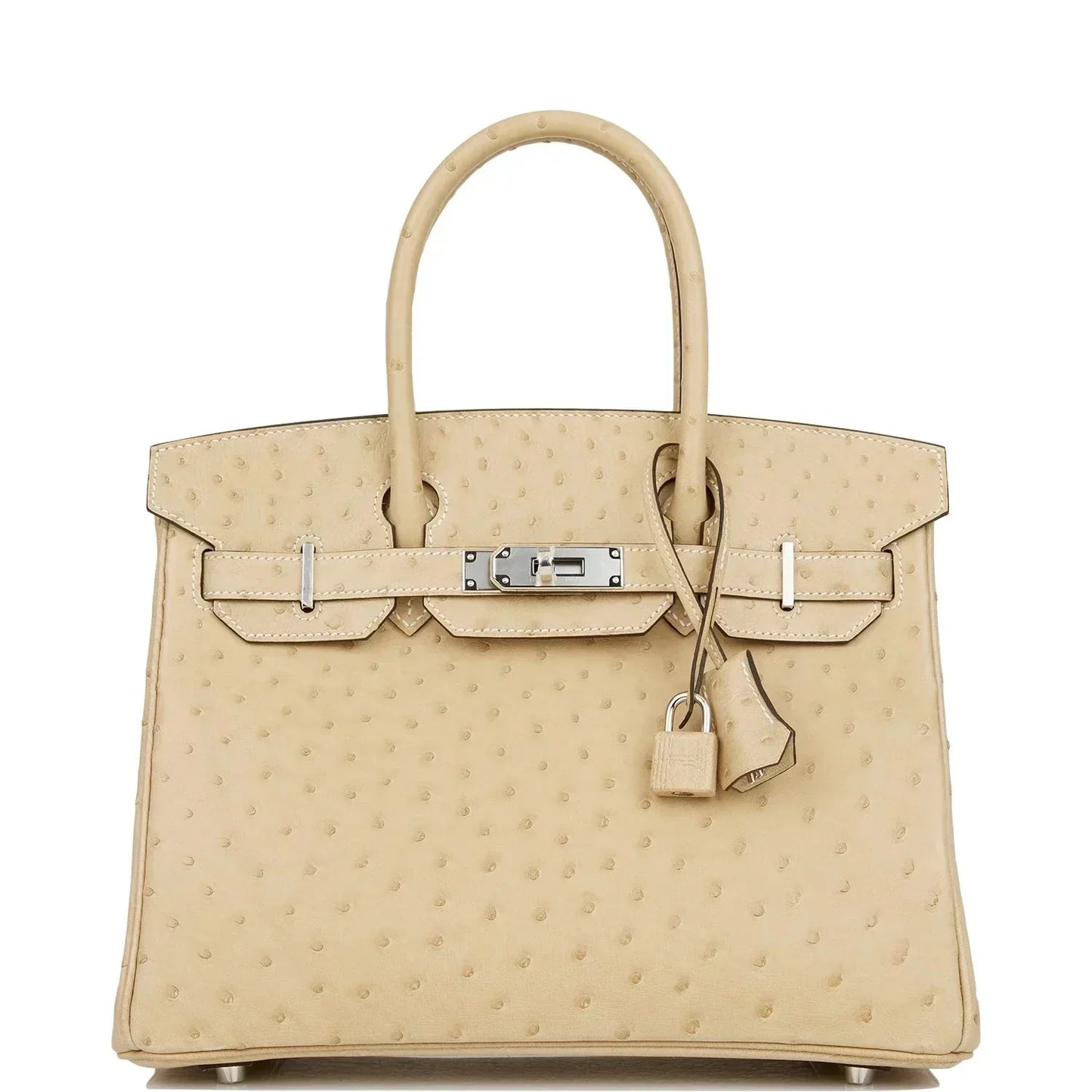 Hermes Birkin Trench Ostrich Palladium Hardware Handbag Travel Bag