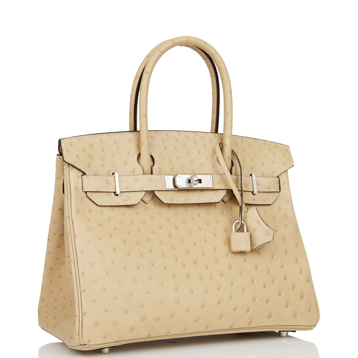 Hermes Birkin Trench Ostrich Palladium Hardware Handbag Travel Bag