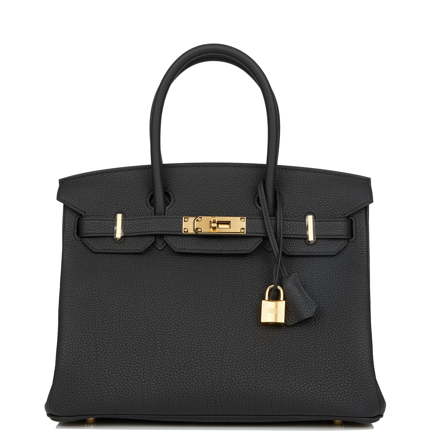 Hermes Birkin Togo Hardware Handbag Black Gold Travel Bag Hardware 10