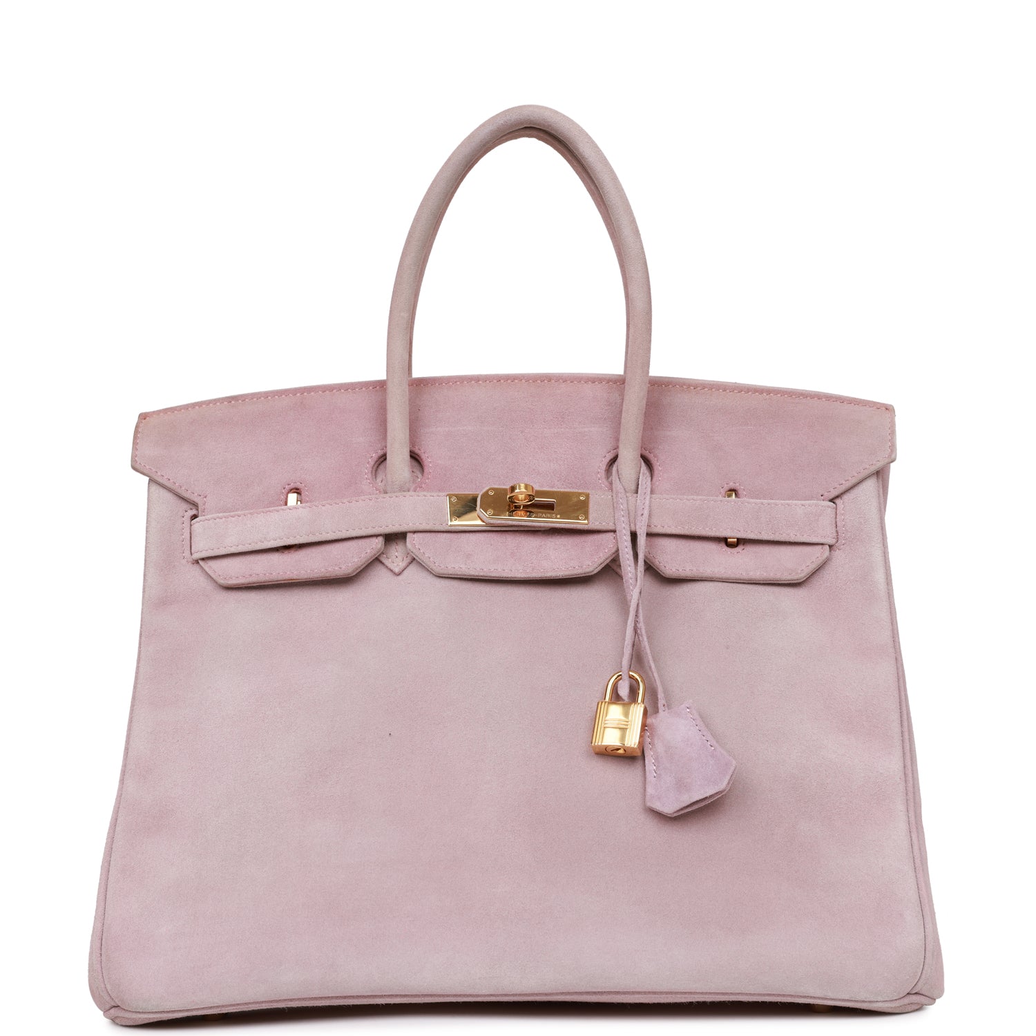 Hermes Birkin Lilac Doblis Hardware Handbag Gold Travel Bag