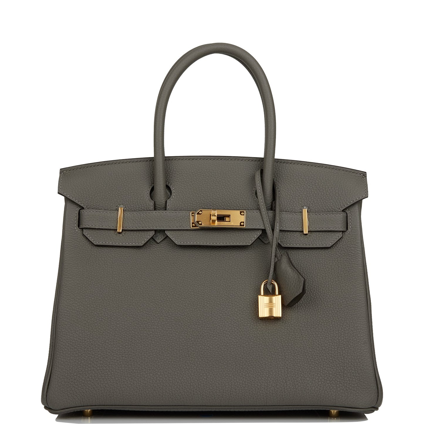 Hermes Birkin Gris Meyer Togo Hardware Handbag Gold Travel Bag Gold Hardware