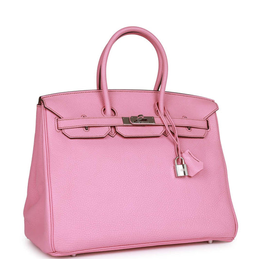 Hermes Birkin Bubblegum Togo Palladium Hardware Handbag Travel Bag