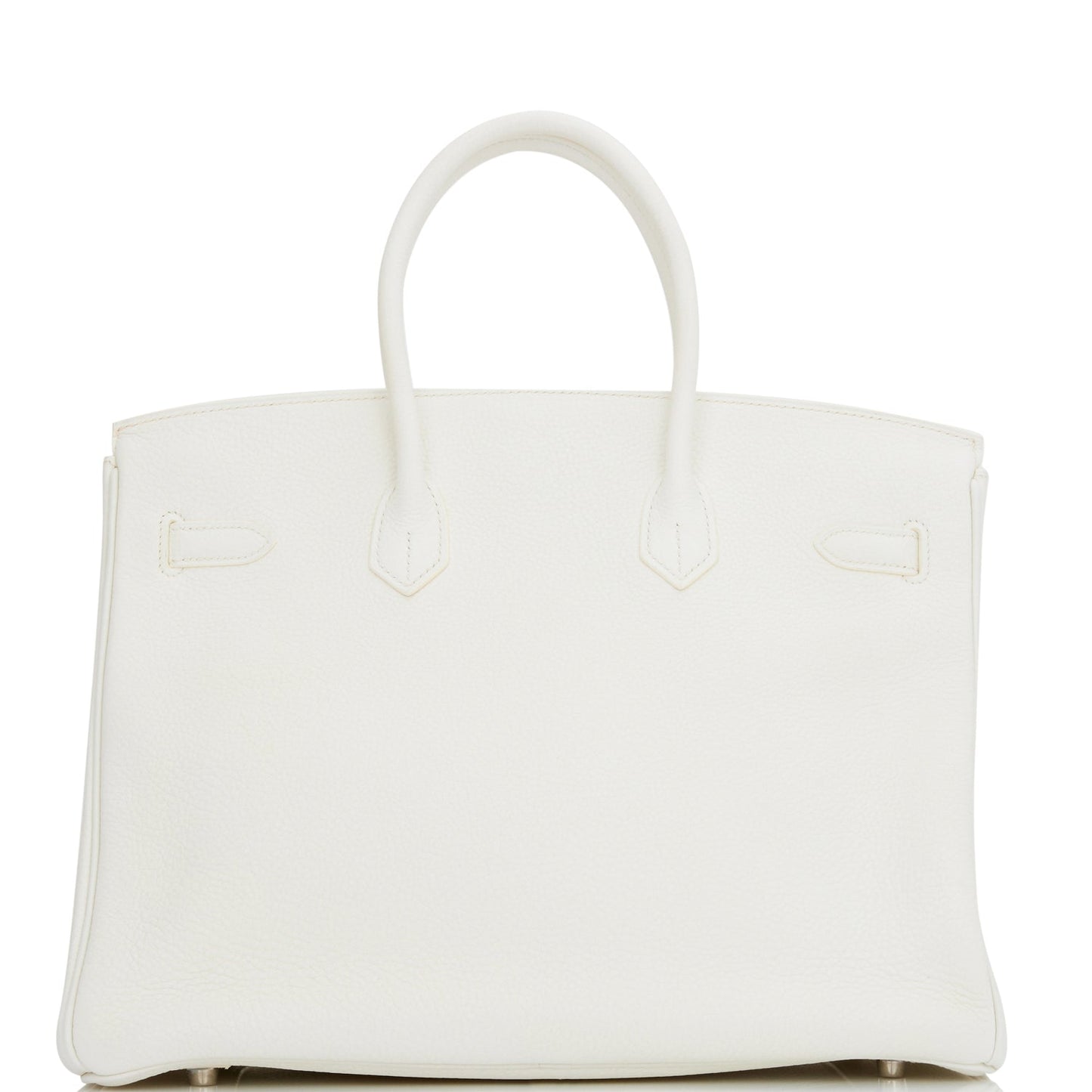 Hermes Birkin Clemence Palladium Hardware Handbag White Travel Bag
