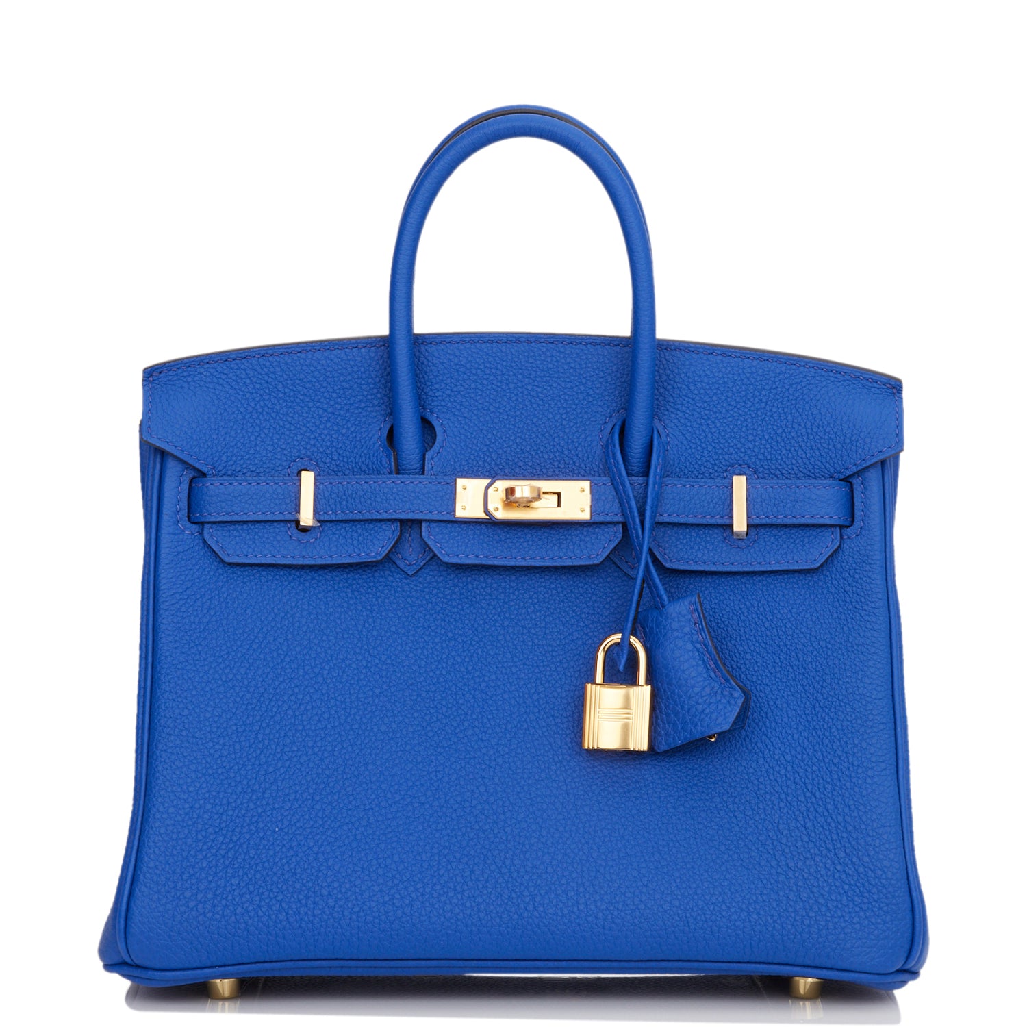 Hermes Birkin Bleu Royal Togo Hardware Handbag Gold Travel Bag 4