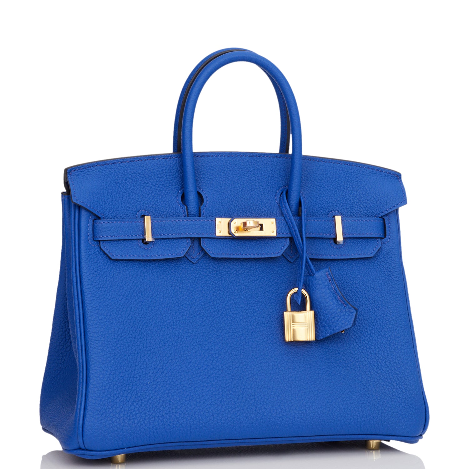 Hermes Birkin Bleu Royal Togo Hardware Handbag Gold Travel Bag 4