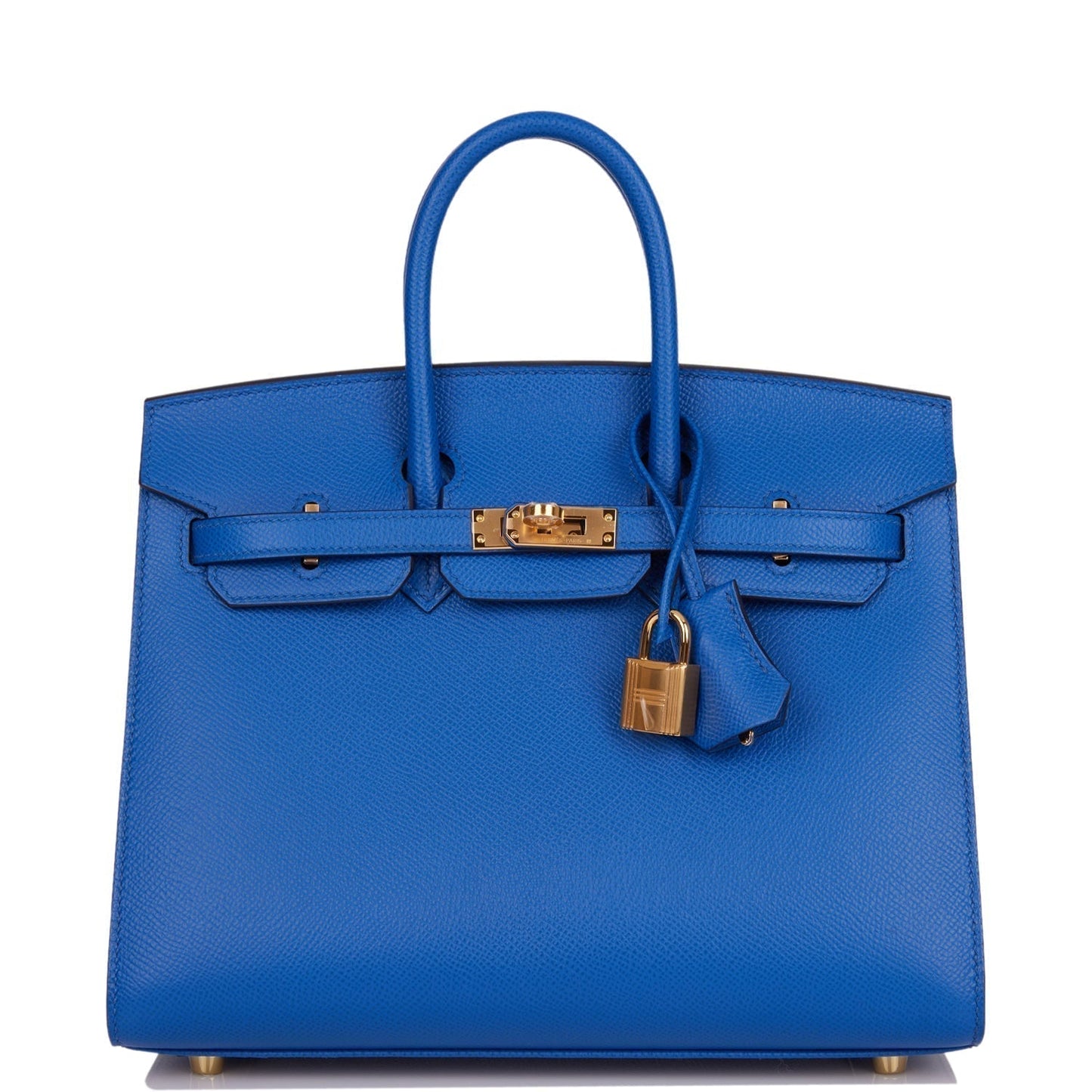 Hermes Birkin Sellier Bleu France Epsom Hardware Handbag Gold Travel Bag