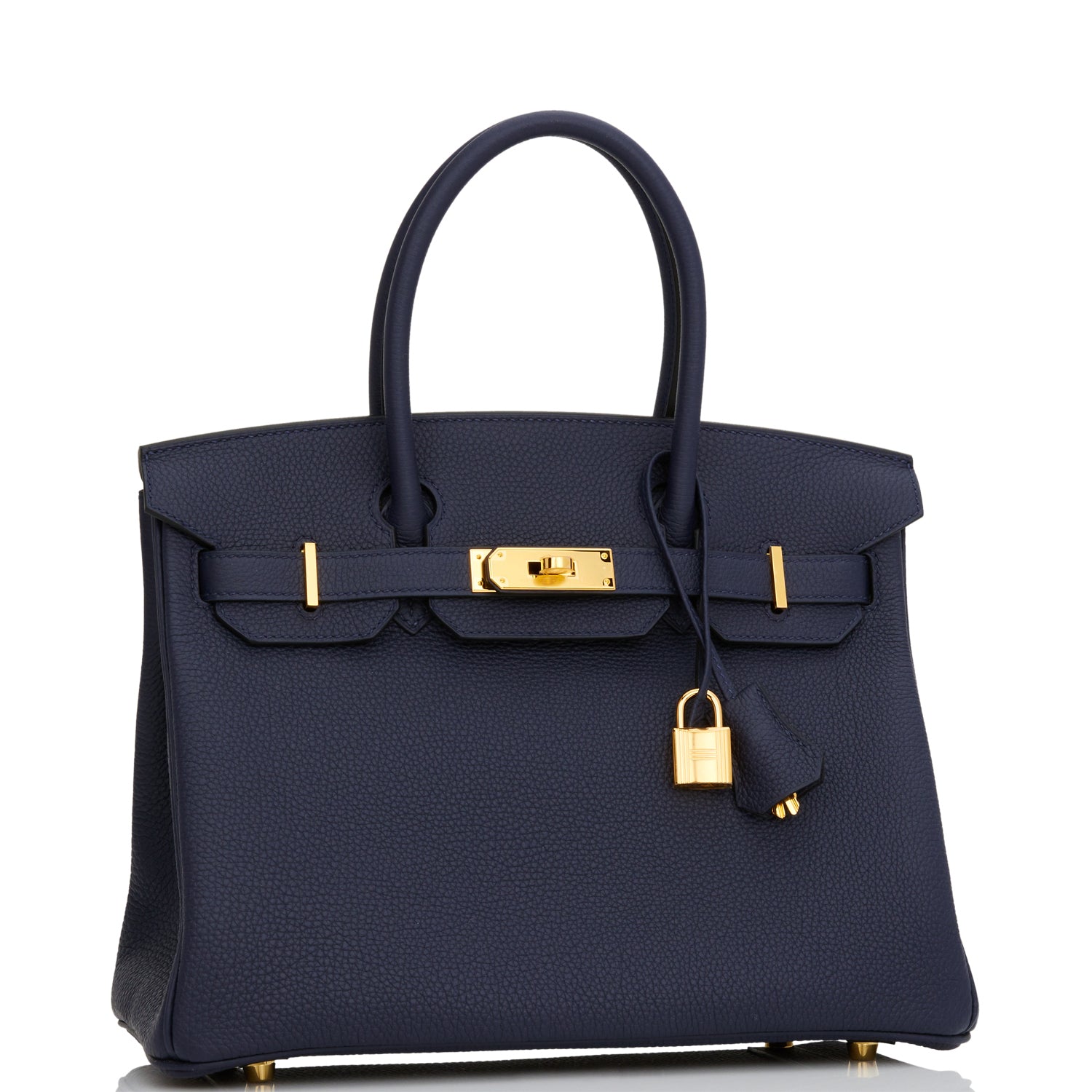 Hermes Birkin Bleu Nuit Togo Hardware Handbag Gold Travel Bag Hardware 3