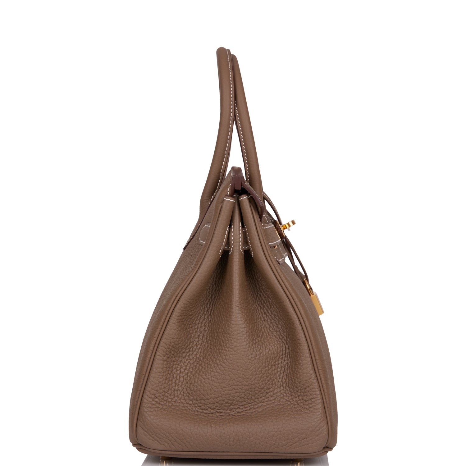 Hermes Birkin Etoupe Clemence Hardware Handbag Gold Travel Bag