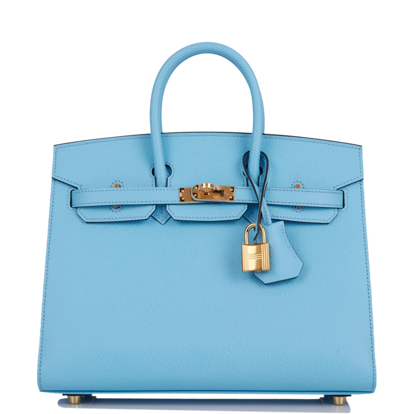 Hermes Birkin Sellier Celeste Epsom Hardware Handbag Gold Travel Bag