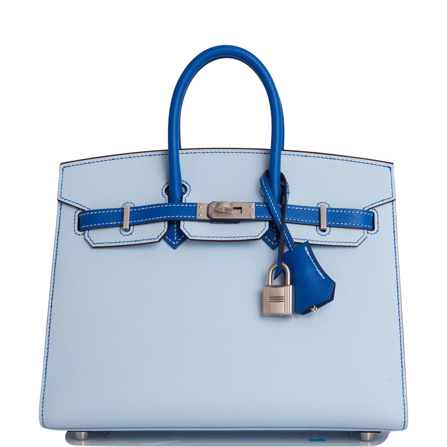 Hermes Birkin Sellier Bleu Brume And Bleu Zellige Travel Bag